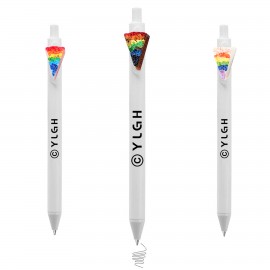 Custom Imprinted Click Pen w/ Rainbow Cake