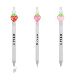 Click Activated Pen With a White Dots Strawberry Custom Imprinted
