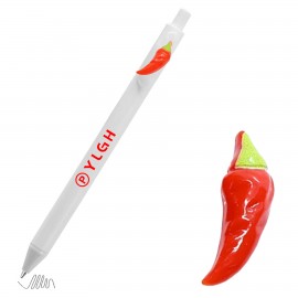 Click Activated Pen With Red Chili Pepper Logo Branded