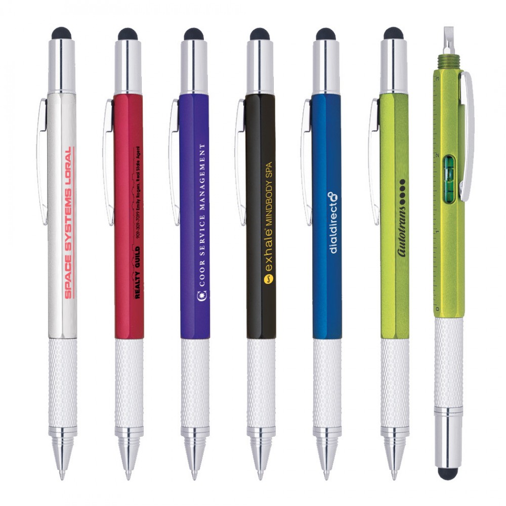 Custom Imprinted Handyman Multifunction Stylus Pen Tool Custom Imprinted Handyman Multifunction Stylus Pen Tool