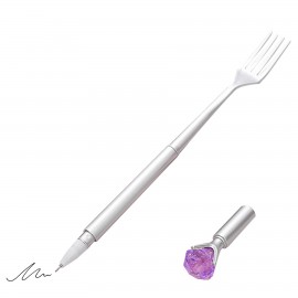 Fork Shaped Pen With Diamond Cap Custom Imprinted  Fork Shaped Pen With Diamond Cap Custom Imprinted