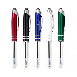3-in-1 Stylus Pen with LED Flashlight Logo Branded