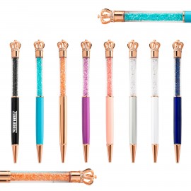 Logo Branded Crown Diamond Metal Pen