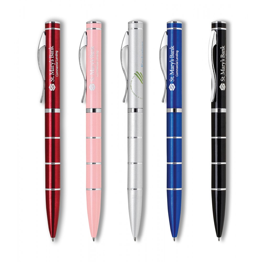Logo Branded Twist Action Aluminum Constructed Ballpoint Pen Logo Branded Twist Action Aluminum Constructed Ballpoint Pen