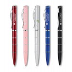 Logo Branded Twist Action Aluminum Constructed Ballpoint Pen