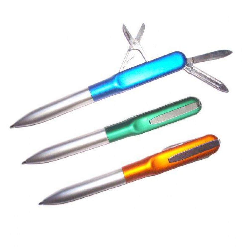 Multifunctional Ball Pen w/Folding Knives Custom Imprinted Multifunctional Ball Pen w/Folding Knives Custom Imprinted