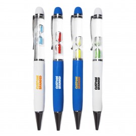 Custom Floating Sand Timer Pens Logo Branded