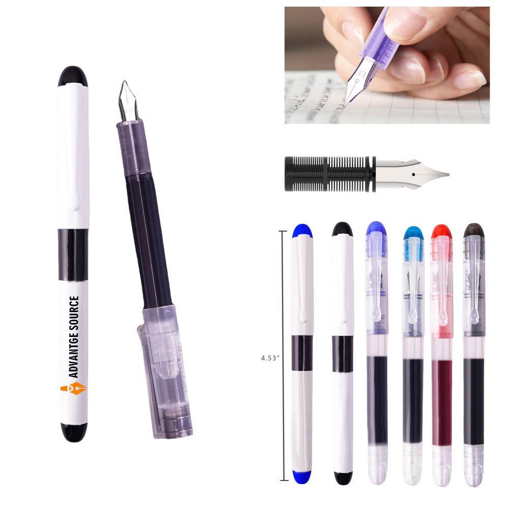High Capacity Fountain Pen with Durable Steel Nib Custom Engraved High Capacity Fountain Pen with Durable Steel Nib Custom Engraved
