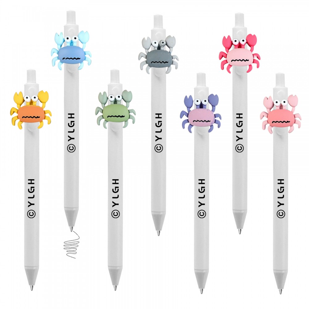 Custom Imprinted Click Activated Pen With Crab Custom Imprinted Click Activated Pen With Crab