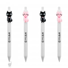 Click Activated Pen With Cat Custom Imprinted
