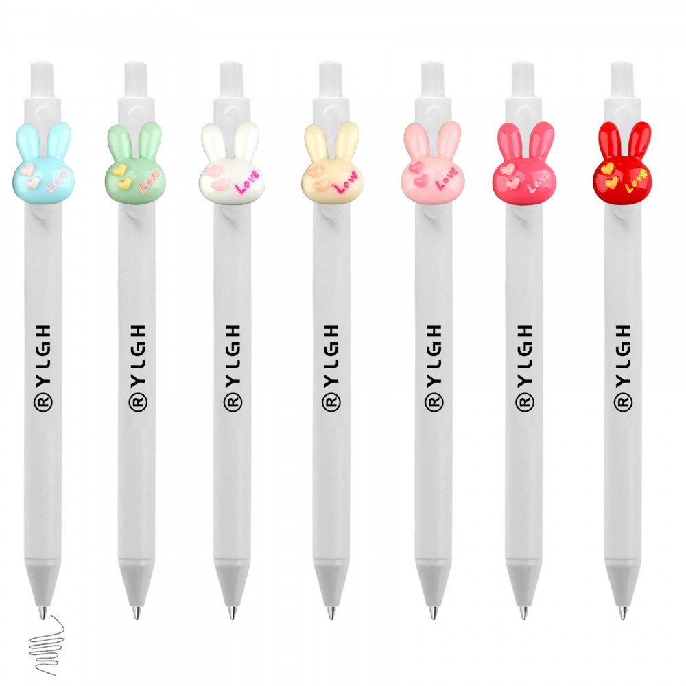 Click Pen w/ Rabbit Ear Logo Branded