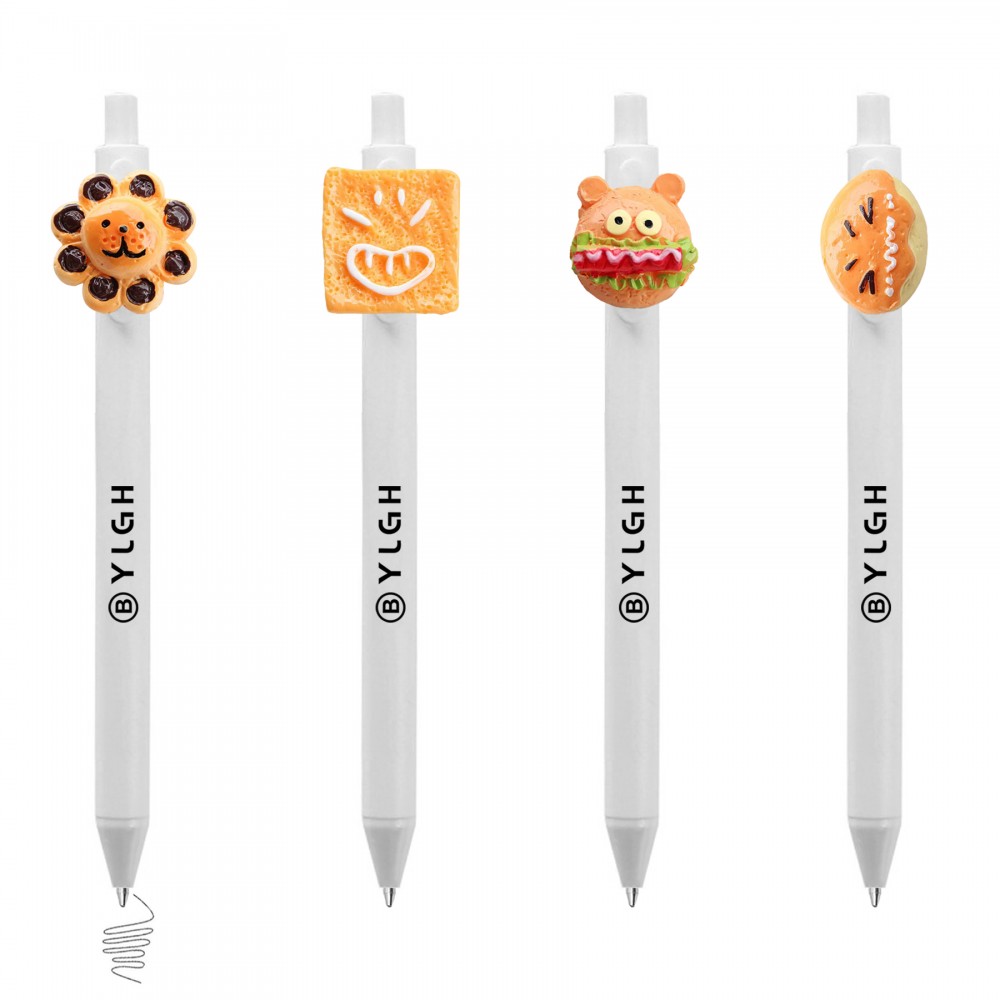 Click Pen w/ Cute Breads Custom Engraved