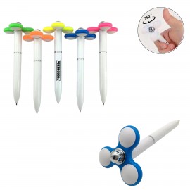 Logo Branded Pen w/Fidget Spinner  Logo Branded Pen w/Fidget Spinner