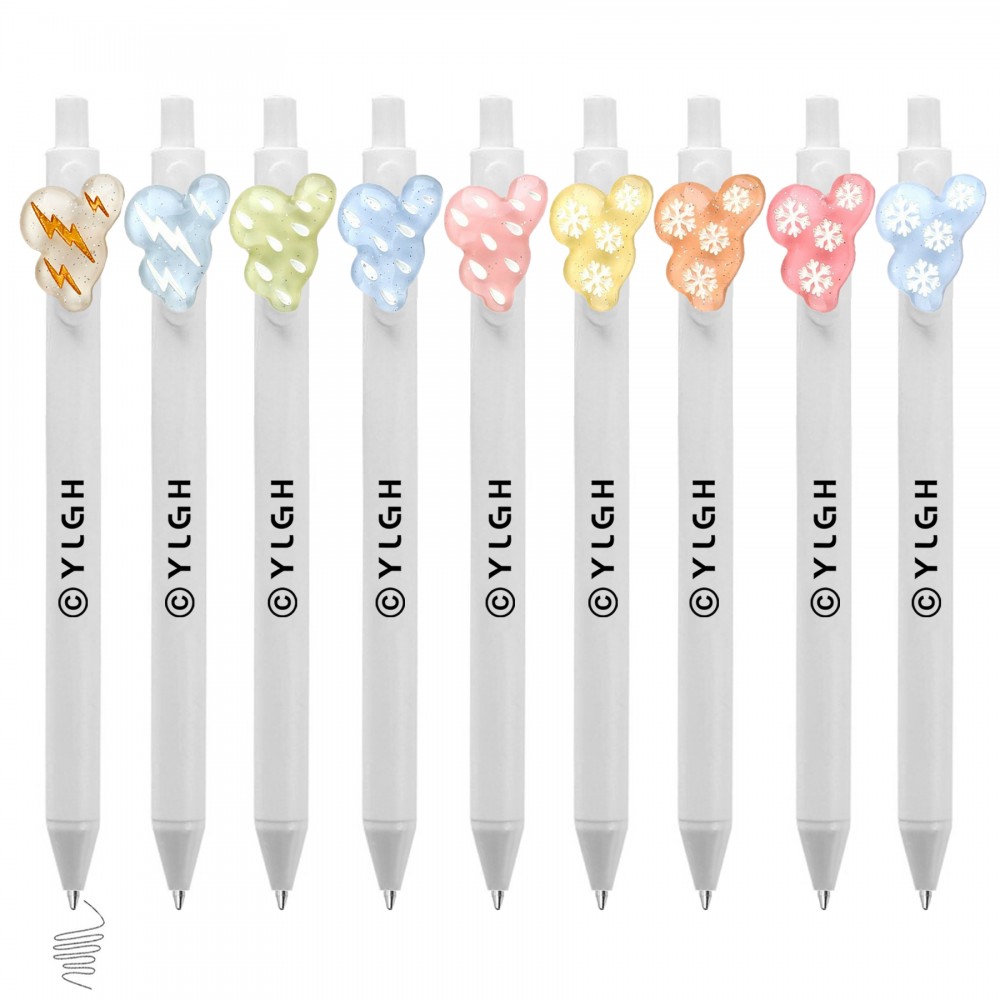 Custom Engraved Click Pen w/ Weather Cloud
