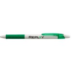 Custom Engraved R.S.V.P. RT Ballpoint Pen - Green/White Barrel