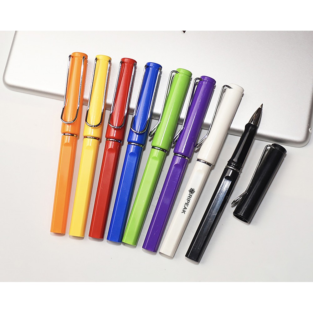 Custom Imprinted Plastic Gel Pen W/A Metal Clip