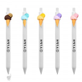 Logo Branded Ice Cream Cone Click Pen