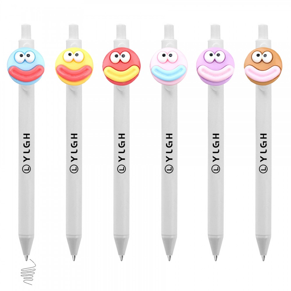 Logo Branded Click Pen w/ Big Lip Cartoon