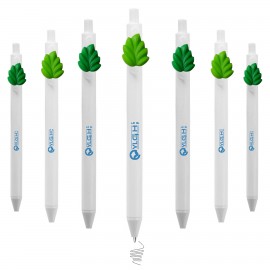 Click Pen w/ Green Leaf Logo Branded