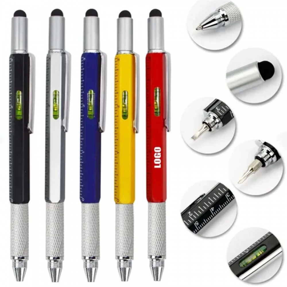 6 In 1 Multitool Pen Logo Branded 6 In 1 Multitool Pen Logo Branded