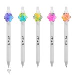 Custom Engraved Latte Art Flower Click Activated Pen