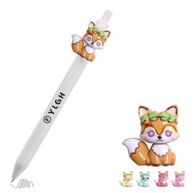 Click Activated Pen with Wreath Fox Custom Imprinted
