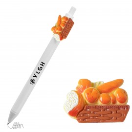 Custom Imprinted Click Activated Pen with Bread Basket