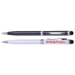 Slim Ballpoint Pen With Stylus Custom Imprinted