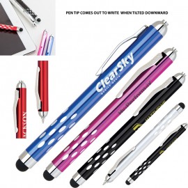 Logo Branded 2 In 1 Metal Gravity Stylus Ballpoint Pen