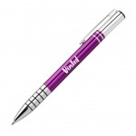 Logo Branded Gerald Clicker Pen - Purple