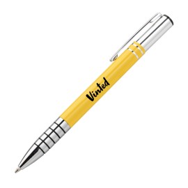 Custom Imprinted Gerald Clicker Pen - Yellow  Custom Imprinted Gerald Clicker Pen - Yellow