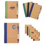 Eco Spiral Notebook with Pen Custom Engraved