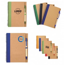 Custom Engraved Eco Spiral Notebook with Pen