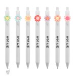 Custom Imprinted Click Pen w/ Colorful Sunflower
