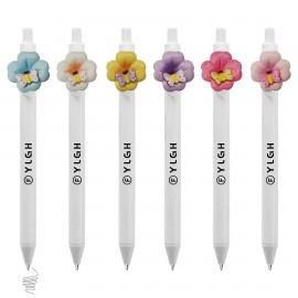 Custom Engraved Butterfly Flower Click Activated Pen