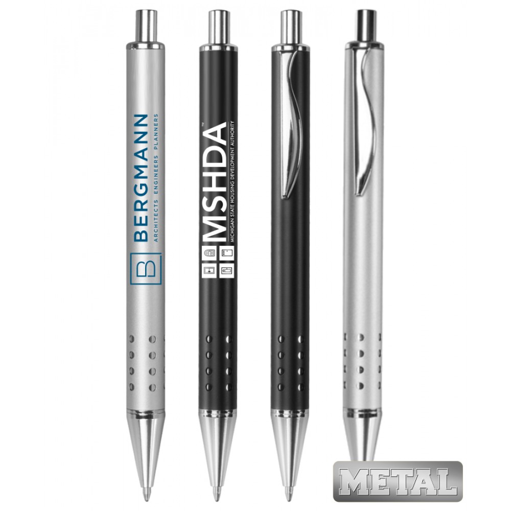 Custom Engraved Pinpoint Metal Click Pens