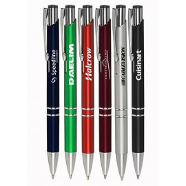 Logo Branded Slim Retractable Plastic Ballpoint Pen