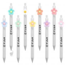 Logo Branded 5 Round Petal Flower Click Pen