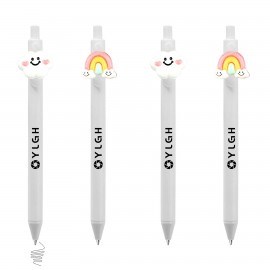 Cloud Rainbow Click Activated Pen Custom Imprinted