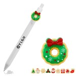 Click Activated Pen with Chistmas Cookies Logo Branded