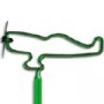 Logo Branded Airplane With Propeller Inkbend Standard, Bent Pen