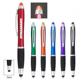 Custom Engraved Sangria Stylus Pen With LED Light  Custom Engraved Sangria Stylus Pen With LED Light