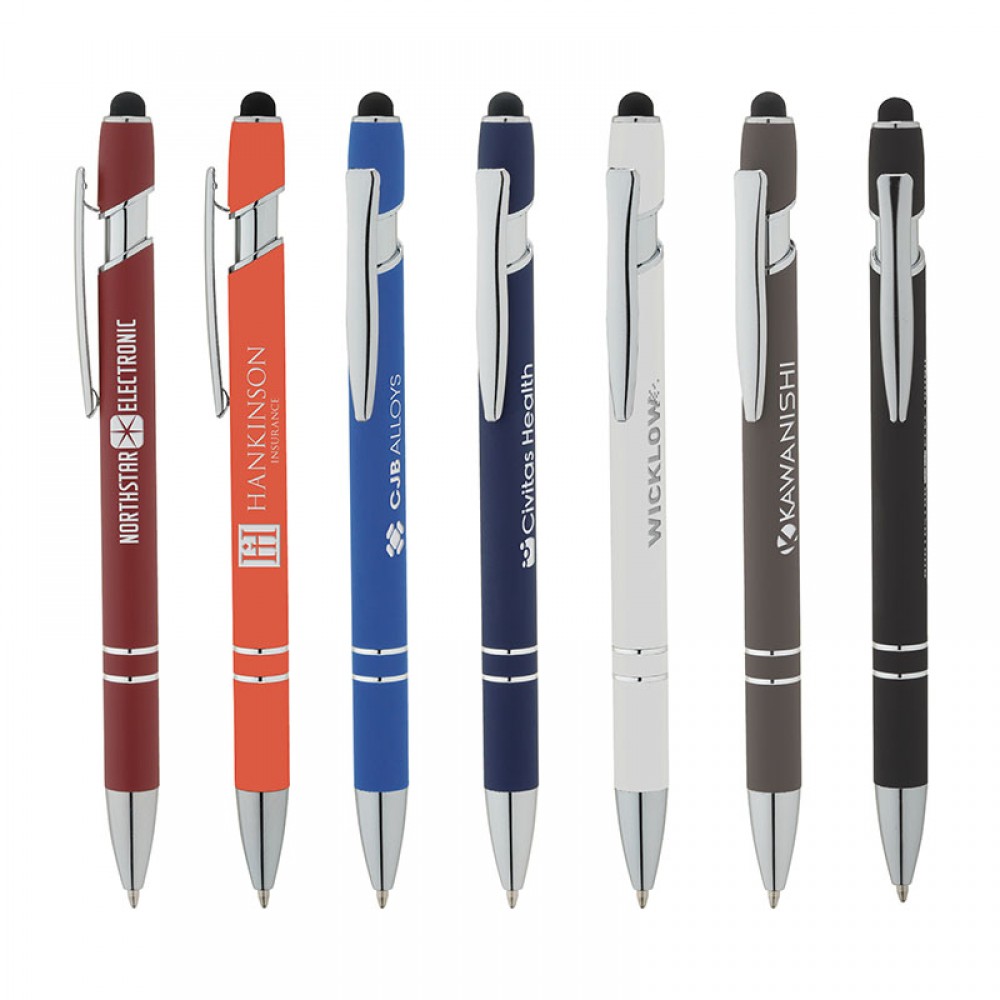 Denton Soft-Touch Pen w/ Stylus Logo Branded