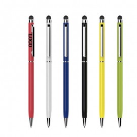 Custom Engraved 2 in 1 Twist Ballpoint Pen Touch Pen 1.0mm