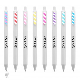 Custom Engraved Click Pen w/ Dual Color Candy