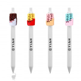 Click Activated Pen With Chocolate Wafer Custom Imprinted