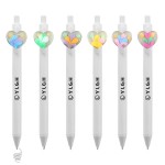 Click Pen w/ Latte Art Heart Logo Branded