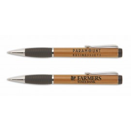 Logo Branded Tahiti - Laser Engraved - Natural Bamboo Barrel Pen