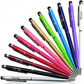 Custom Imprinted 2 in 1 Metal Stylus Ballpoint Pen  Custom Imprinted 2 in 1 Metal Stylus Ballpoint Pen