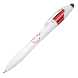 Custom Imprinted Triplet 3 Color Pen/Stylus - Red